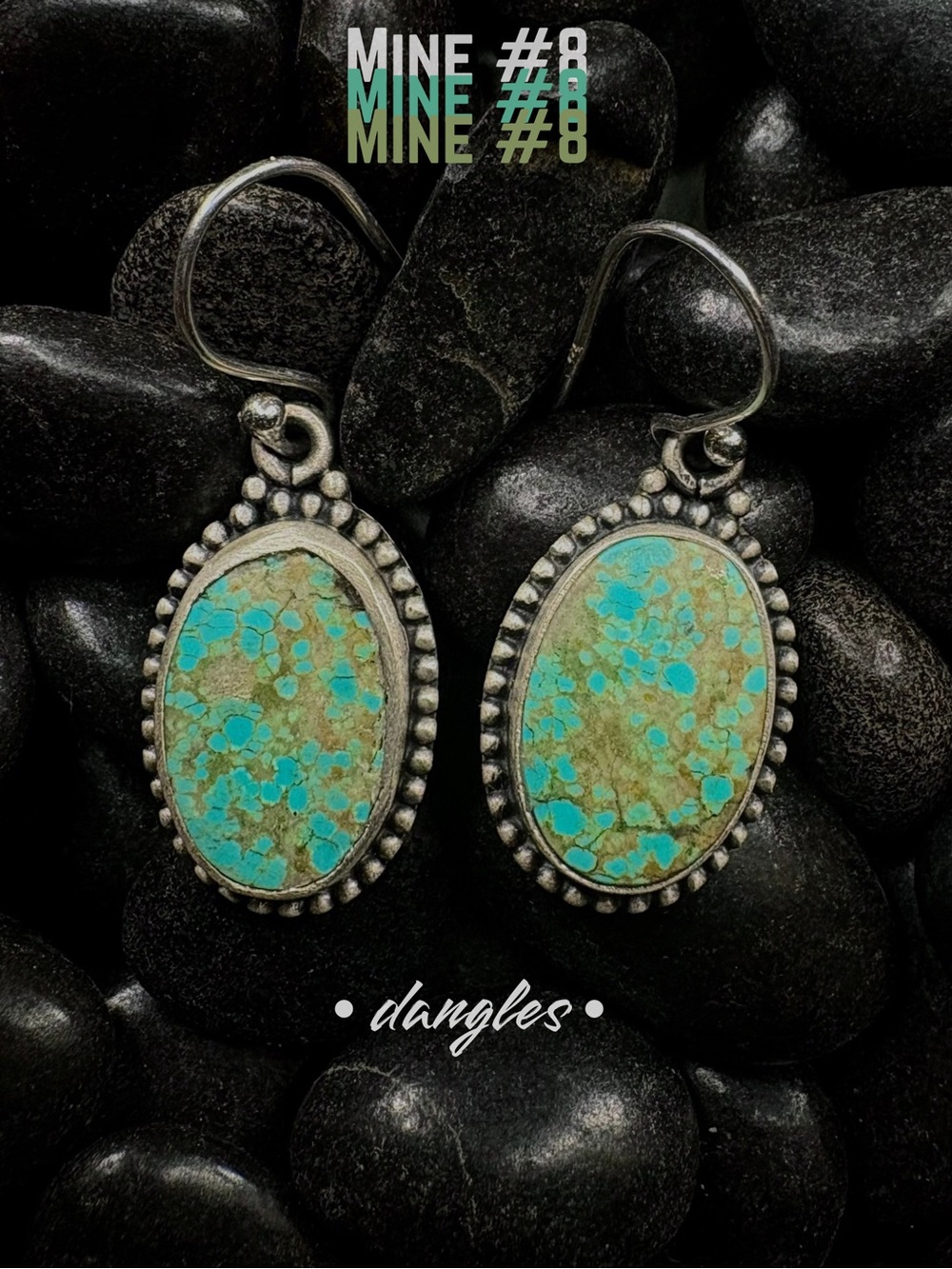 Mine #8 turquoise dangle earrings